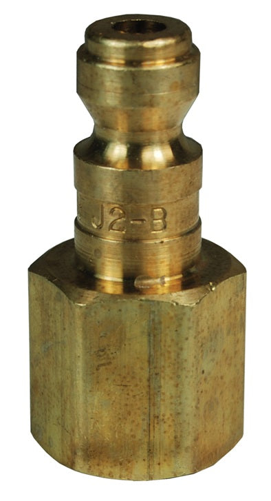J2F2-B by Dixon Valve | Pneumatic Quick Disconnect Coupling | J-Series | 1/4" Female NPTF x 1/4" Automotive Interchange | Plug | Brass