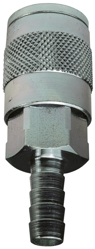 3JS4 by Dixon Valve | Pneumatic Quick Disconnect Coupling | J-Series | Hose Barb | 1/2" Hose ID x 3/8" Automotive Interchange | Socket | Nitrile Seal | Steel