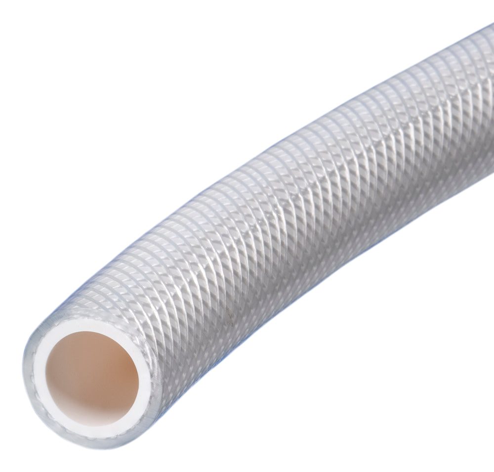 K3285-05X500 Kuri-Tec by Kuriyama | K3285 Series | NSF-61 Certified Reinforced PVC Flexible Connection Hose | .320" ID | .485" OD | Clear with White Tube | 500ft Length