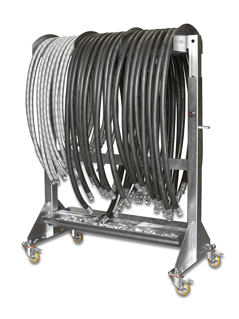KCART2 by Kuriyama | Long Assembly Hose Cart | 59.1" L x 27.2" W x 56.7" H | 1543 lbs Max Arm Load