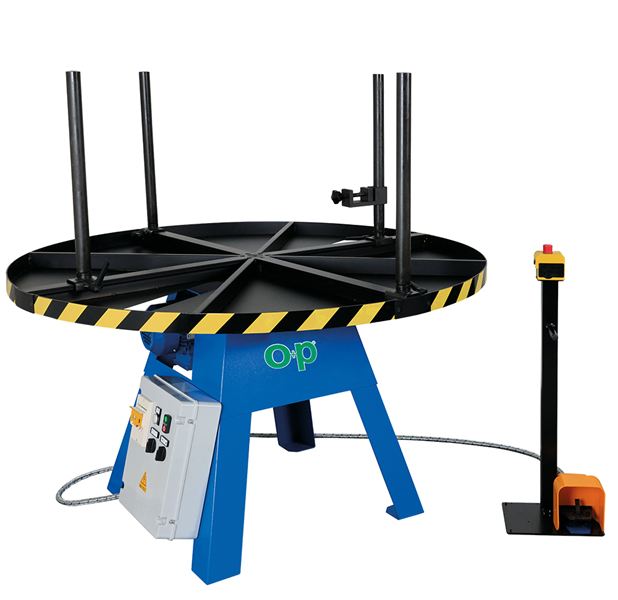 KCOIL1H-230/3 by Kuriyama | Electric Horizontal Hose Coiler | 39.3" or 59" Hose Holder Diameter | 59" L x 59" W x 54.4" H | 530 lbs Max Load