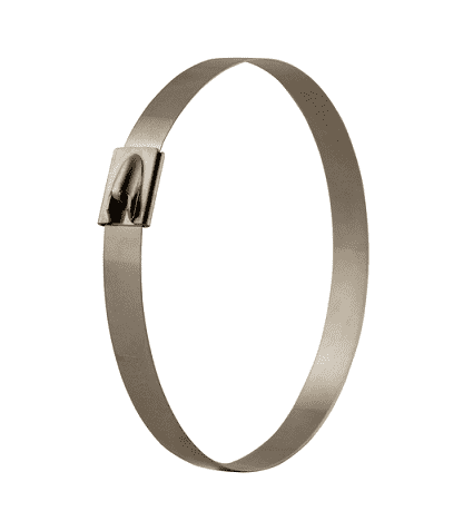 KE0148 by Band-It | KE Premium Ball-Lok Tie | 0.18" Width | 14.2" Length | 0.010" Thickness | Uncoated | 316 Stainless Steel | 100/Bag