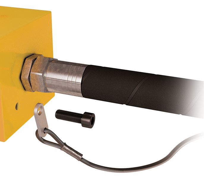 KH-STOPFUVARIE Stopflex by Kuriyama | Hydraulic Hose Safety Retention System | Retention System for Various Use | Large Cutting Plate | M8 Size | 0.512" ID | 17.717" Length | Pack of 10