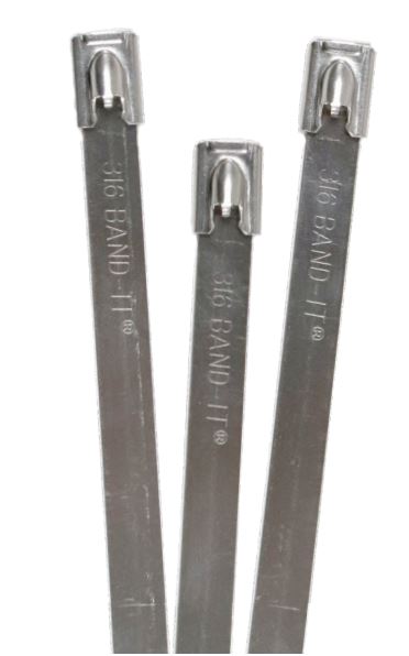 KT6U046-060 by Band-It | KT Standard Tie | 0.18" Width | 23.6" Length | 0.010" Thickness | Uncoated | 316 Stainless Steel | 100/Bag