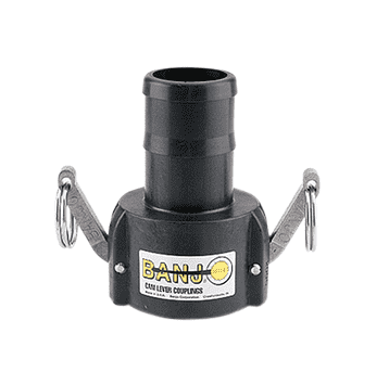 L200C by Banjo | Locking Cam Lever Coupling | Part C | 2" Female Coupler x 2" Hose Shank | 225 PSI | Gasket: EPDM | Polypropylene