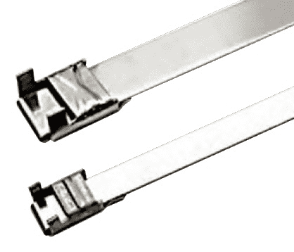 L22199 by Band-It | BAND-FAST® Precut and Assembled with Clip | 3/8" Width | 0.025" Thickness | 16" Length | 201 Stainless Steel | 100/Box