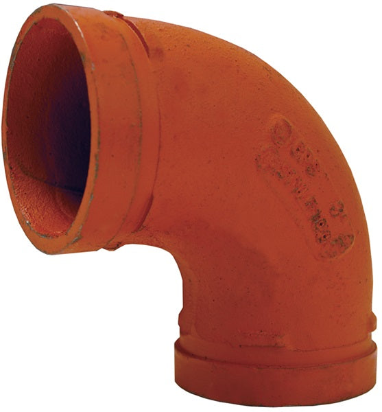 L503 by Dixon Valve | Series-90 | Grooved End Fitting | 90° Elbow | 3" Grooved End x 3" Grooved End | Ductile Iron