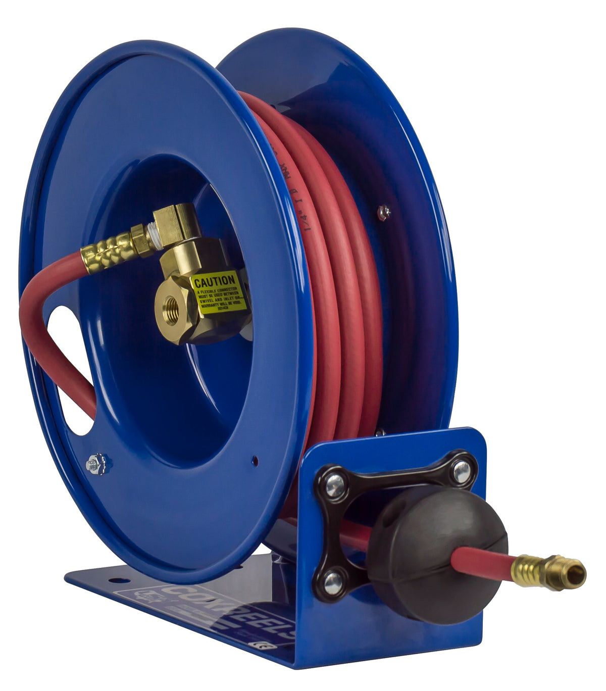 LG-LP-125 by Coxreels | LG Series | 300 PSI Spring Driven Hose Reel | 1/4" Hose ID, 1/4" FNPT Inlet x 1/4" MNPT Hose End | Steel | 25ft PVC Hose Included