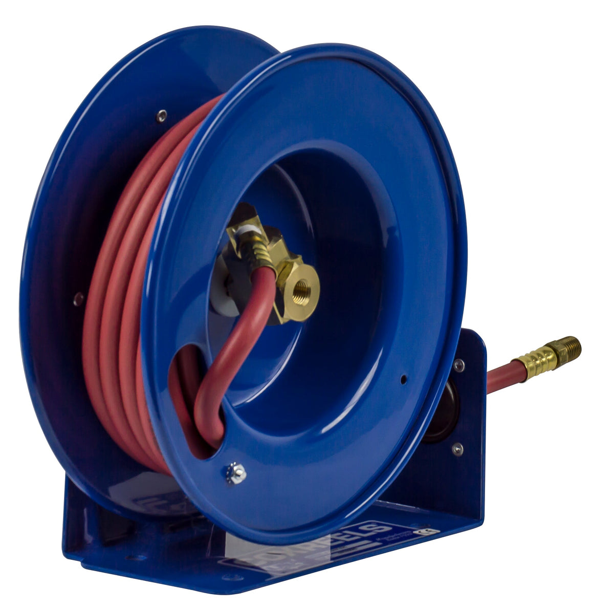 LG-LP-115 by Coxreels | LG Series | 300 PSI Spring Driven Hose Reel | 1/4" Hose ID, 1/4" FNPT Inlet x 1/4" MNPT Hose End | Steel | 15ft PVC Hose Included