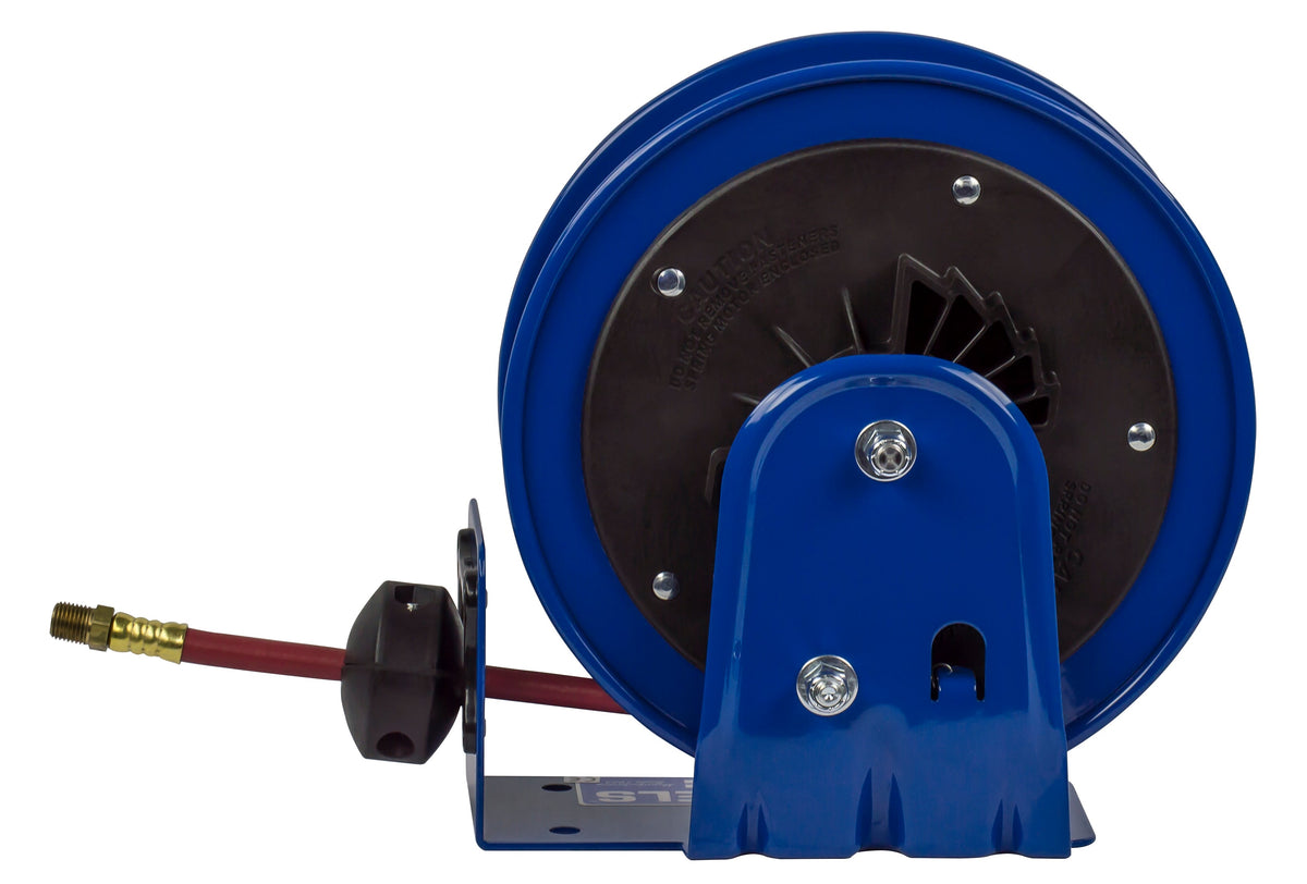 LG-LP-115 by Coxreels | LG Series | 300 PSI Spring Driven Hose Reel | 1/4" Hose ID, 1/4" FNPT Inlet x 1/4" MNPT Hose End | Steel | 15ft PVC Hose Included