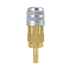LN3703M by ZSi-Foster | Quick Disconnect | LN Series | Manual | 1/4" Socket | 3/8" ID | Hose Stem | Brass/Steel