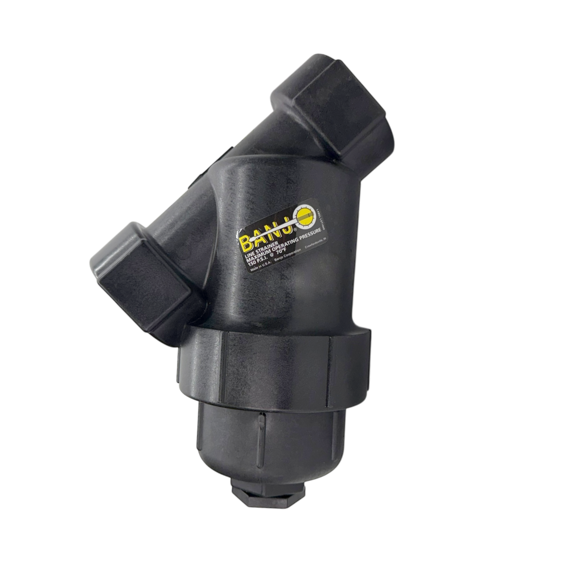 LS200-120 by Banjo | Line Y Strainer | 2" x 2" Female NPT with 120 Mesh Stainless Steel Screen | 150 PSI | Polypropylene