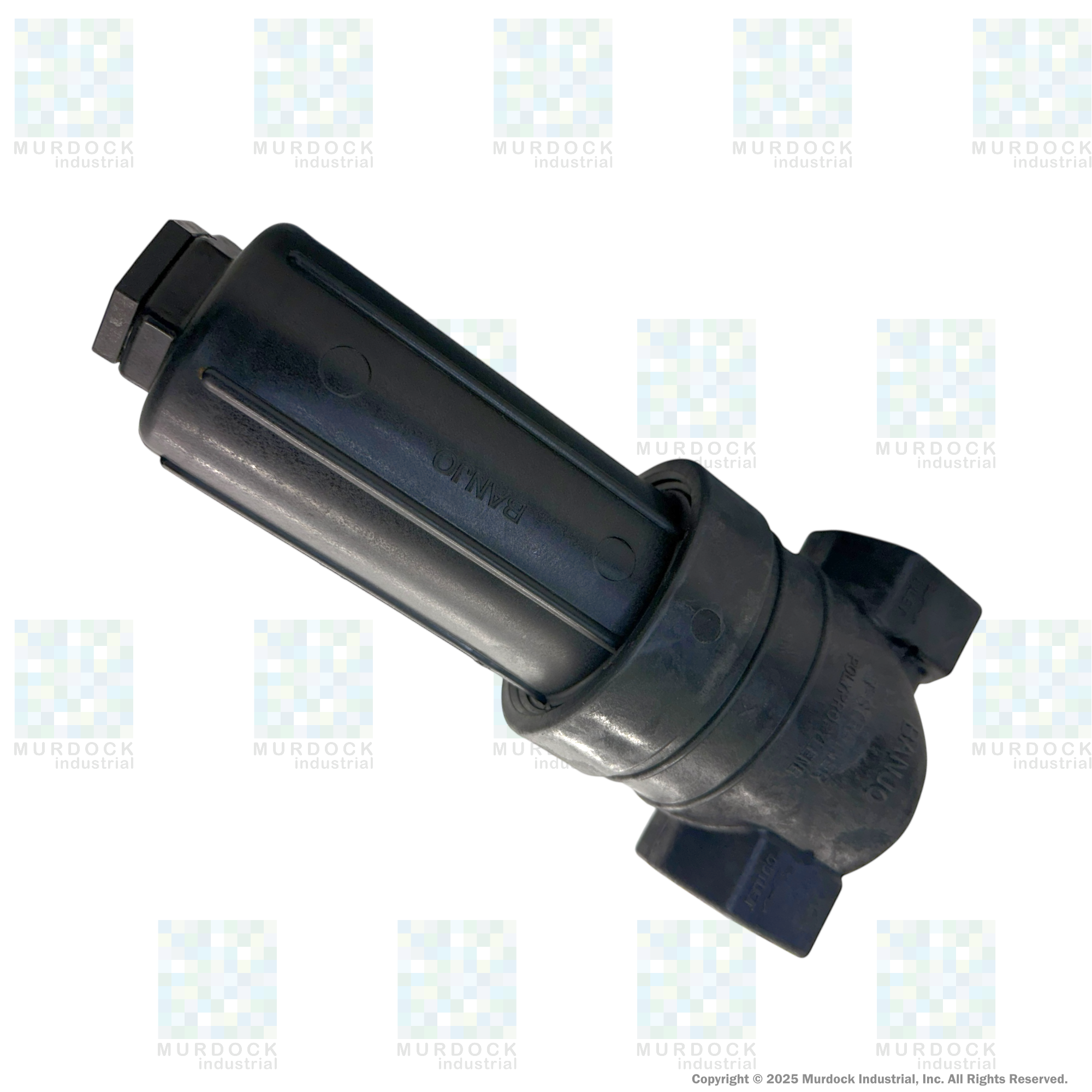 LST100-80 by Banjo | T Line Strainer | 1" x 1" Female NPT with 80 Mesh Stainless Steel Screen | 300 PSI | Polypropylene