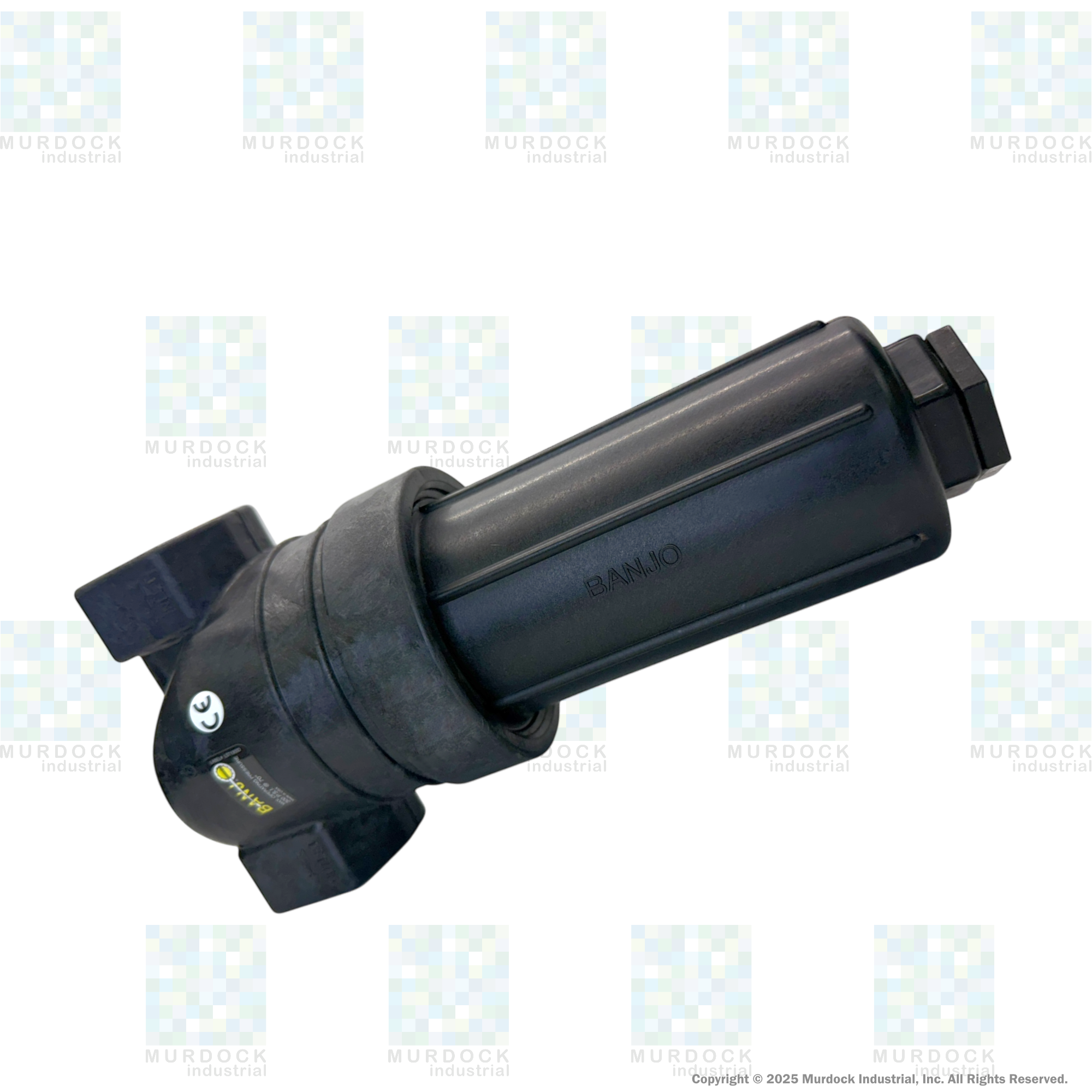 LST150-50 by Banjo | T Line Strainer | 1-1/2" x 1-1/2" Female NPT with 50 Mesh 316 Stainless Steel Screen | Gasket: EPDM | 300 PSI | Polypropylene