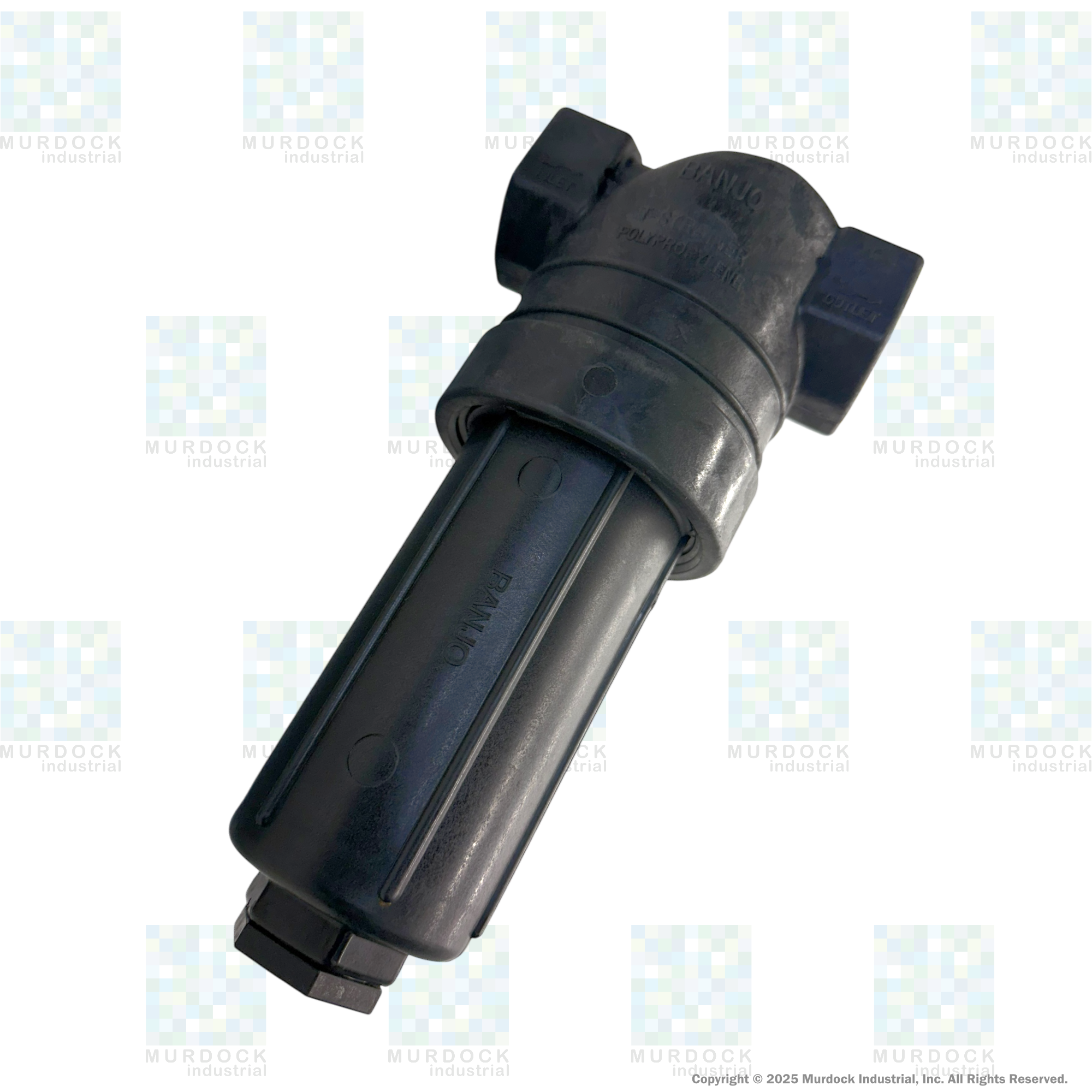 LST150-50 by Banjo | T Line Strainer | 1-1/2" x 1-1/2" Female NPT with 50 Mesh 316 Stainless Steel Screen | Gasket: EPDM | 300 PSI | Polypropylene