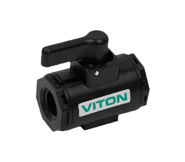 LV038V by Banjo | Micro Valve | 3/8" Female NPT x 3/8" Female NPT | Opening Thru Ball: 3/8" | 300 PSI | Polypropylene | Pack of 10