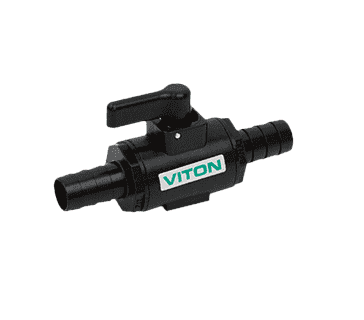 LVHB075V by Banjo | Micro Valve | 3/4" Hose Barb x 3/4" Hose Barb | Opening Thru Ball: 15/32" | 300 PSI | Polypropylene | Pack of 10