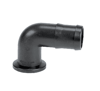 M100125BRB90 by Banjo | Manifold Flange Connections | 1" Flange x 1-1/4" Hose Barb | 90° Elbow | 300 PSI | Pack of 10