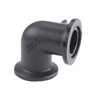 M220CPG90 by Banjo | Manifold Flange Connections for Flanged Coupling | 2" x 2" Full Port Flange | 90° Elbow | 200 PSI | Pack of 10