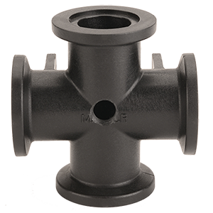 M100CRC1 by Banjo | Manifold Flange Connections for Manifold Flange Connections | 1" Manifold | Cross with 1/4" Port | 125 PSI