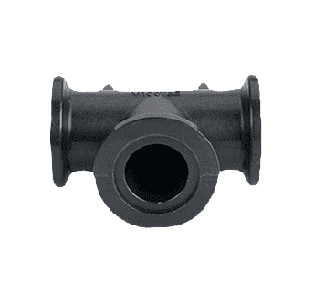 M200100TEEB by Banjo | Manifold Flange Connections | 2" x 1" Standard Port Flanged | Tee with Mounting Bracket | 300 PSI