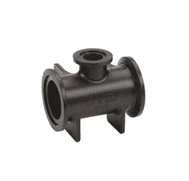 M220100TEE by Banjo | Manifold Flange Connections | 2" Full Port Flanged Tee x 1" Flanged | Tee | 225 PSI | Pack of 10