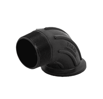 M220MPTSWP90 by Banjo | Manifold Flange Connections for Sweeps | 2" Full Port Flange x Male NPT Thread Sweep | 300 PSI