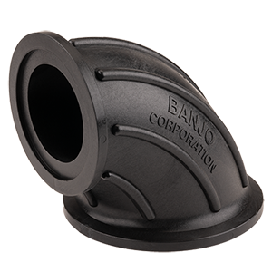 M300220SWP90 by Banjo | Manifold Flange Connections for Sweeps | 3" Flange x 2" Flange | 90°Elbow | 300 PSI