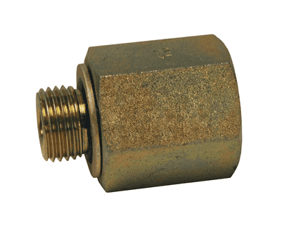 M7455-6-18 Dixon Valve Zinc Plated Steel 3/8"-18 Female NPTF Pipe x M18X1.5 Male Metric Parallel Thread