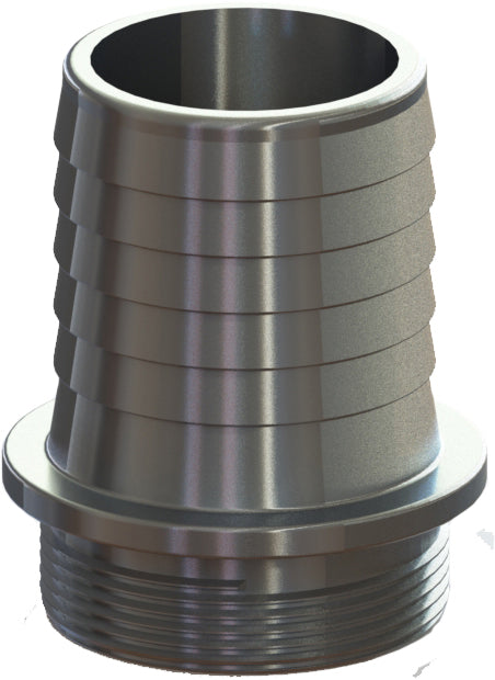 MA-250 by Campbell Fittings | Import Suction Hose Coupling | Male Shank | 2-1/2" Male NPSM Thread x 2-1/2" Hose Shank | Aluminum Shank