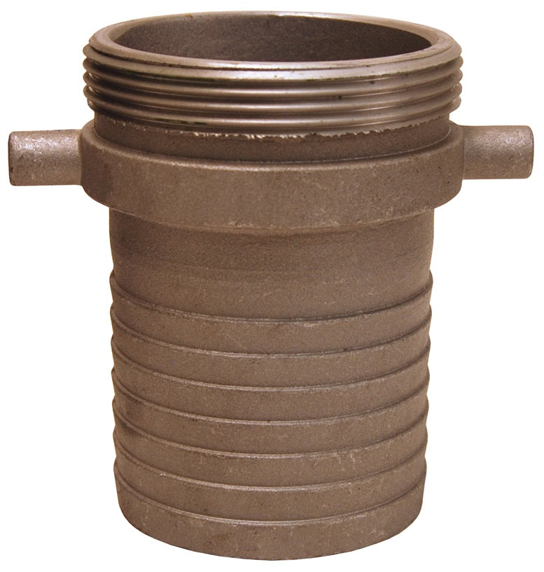 MA600 by Dixon Valve | King Short Shank Suction Hose Coupling | Male Fitting | 6" Male NPSM x 6" Hose ID | Aluminum