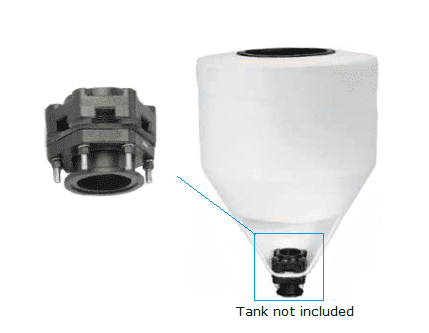 MBF300BD by Banjo | IBC Tank Accessories for Manifold Stainless Steel Bolted Bottom Drain Tank Flange | 3" Flange x 3" Female Thread | Gasket: EPDM | 150 PSI | Polypropylene | Pack of 8