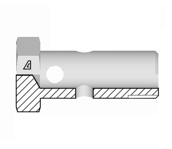 MBOLT-30 Alfagomma by Kuriyama | MBOLT Series | Two-Piece Hydraulic Hose Fitting | M30 Male Metric Bolt | Steel
