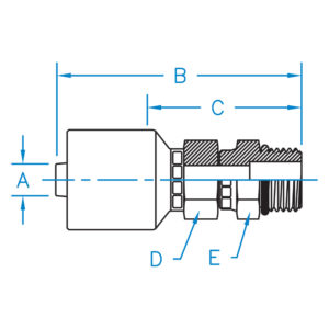 MBX-12-12-W by Kurt Hydraulics | Male O-Ring Boss | Swivel | for 3/4" Hose ID