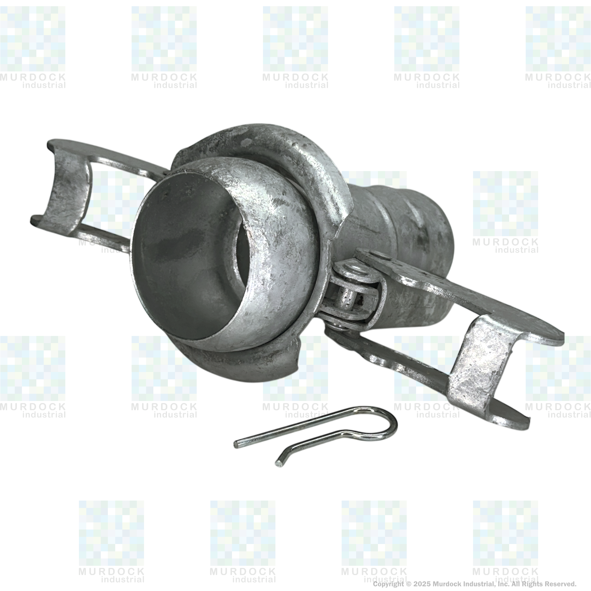 MC30912 by Dixon Valve | Type B (Bauer Style) Quick Connect Fitting | 12" Size | Male with Hose Barb | Galvanized Steel