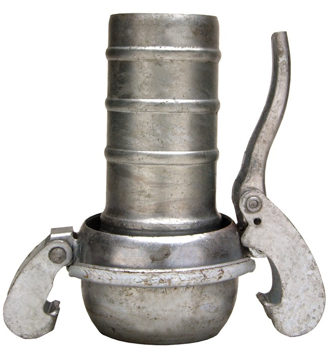 MC30912 by Dixon Valve | Type B (Bauer Style) Quick Connect Fitting | 12" Size | Male with Hose Barb | Galvanized Steel