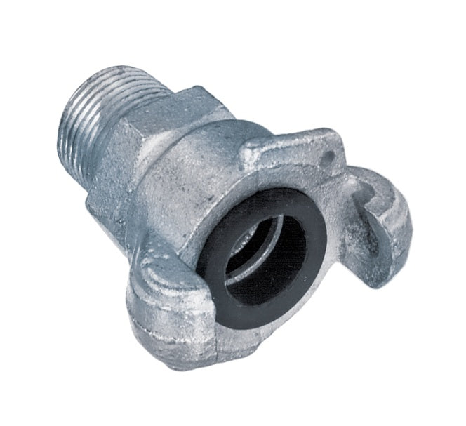 ME-75 by Kuriyama | ME Series | Male Threaded Universal Air Hose Coupling | 2 Lug | 3/4" Male NPT | Zinc Plated Carbon Steel