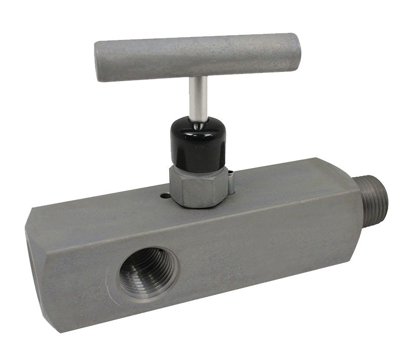 MFC20604 by Dixon Valve | Multiport Needle Valve | T Design Handle | Hard Seat | 3/4" Male NPT x 3/4" Female NPT | Zinc Nickel Plated Steel