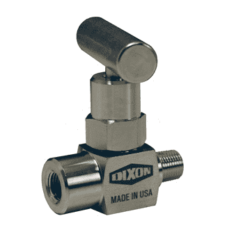 MFS101 by Dixon Valve | Mini Needle Valve | T Design Handle | 1/8" Male NPT x 1/8" Female NPT | 316 Stainless Steel