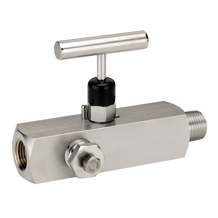 MFS304 by Dixon Valve | Multiport Needle Valve | T Design Handle | Soft Seat | 1/2" Male NPT x 1/2" Female NPT | 316 Stainless Steel