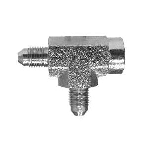 260632 by Midland | Hydraulic Adapter | Tee | 3/16" Male JIC 37° x 1/8" Female NPTF Run x 3/16" Male JIC 37° | Steel