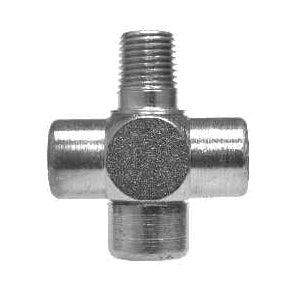 56558888 by Midland | Hydraulic Male Pipe Branch Cross | 1/2" Male Pipe x 1/2" Female Pipe x 1/2" Female Pipe x 1/2" Female Pipe | Steel