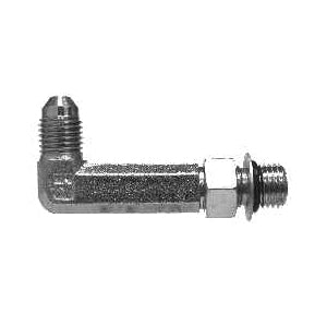6801LLLNWO4 by Midland | Hydraulic Adapter | 90° Elbow | XX-Long | 1/4" Male 37° JIC x 1/4" Male O-Ring Boss | Steel