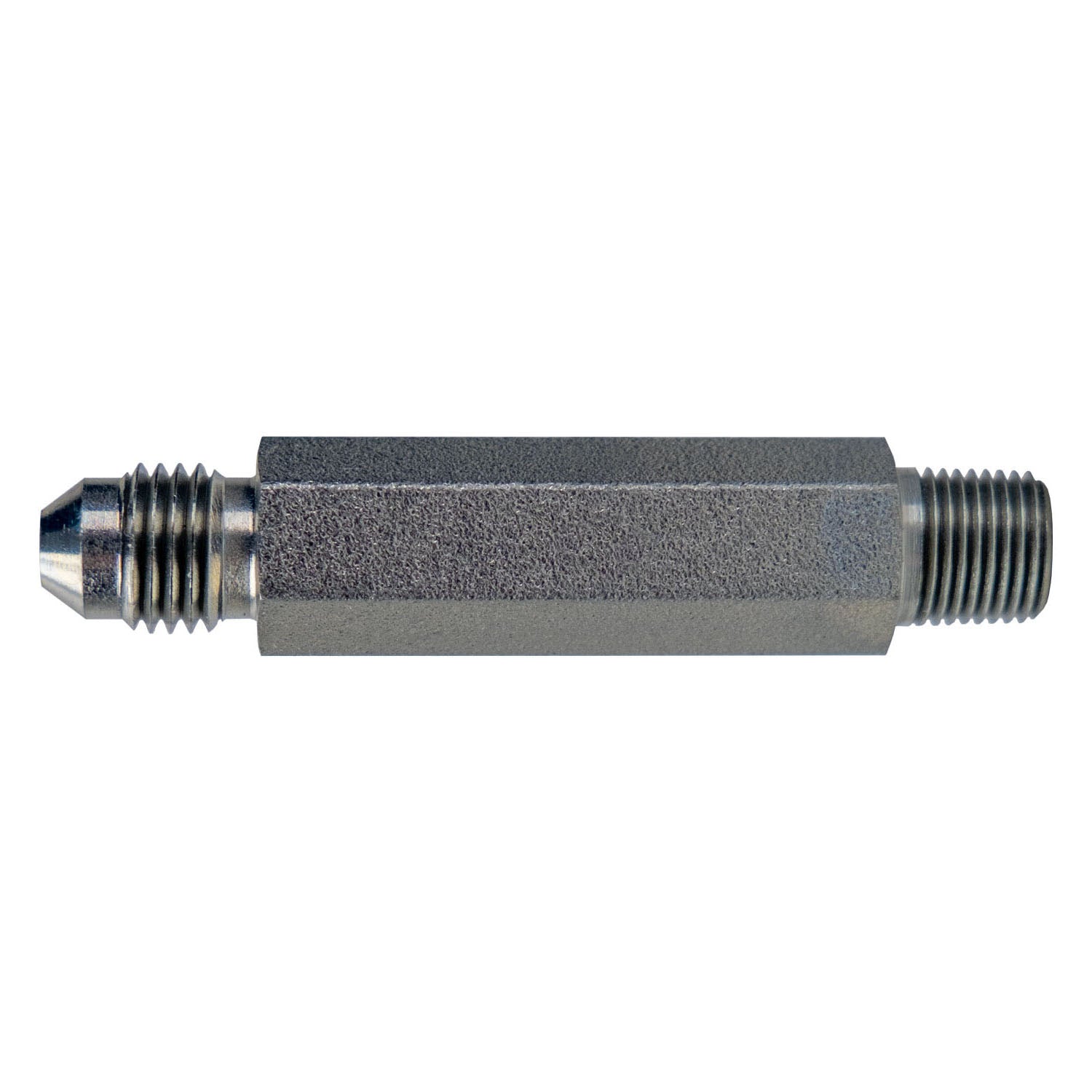 2404-LL-06-04 by Midland | Hydraulic Adapter | JIC to Male Pipe | Extra Long | 3/8" Male 37° JIC x 3/8" Male NPTF | Steel
