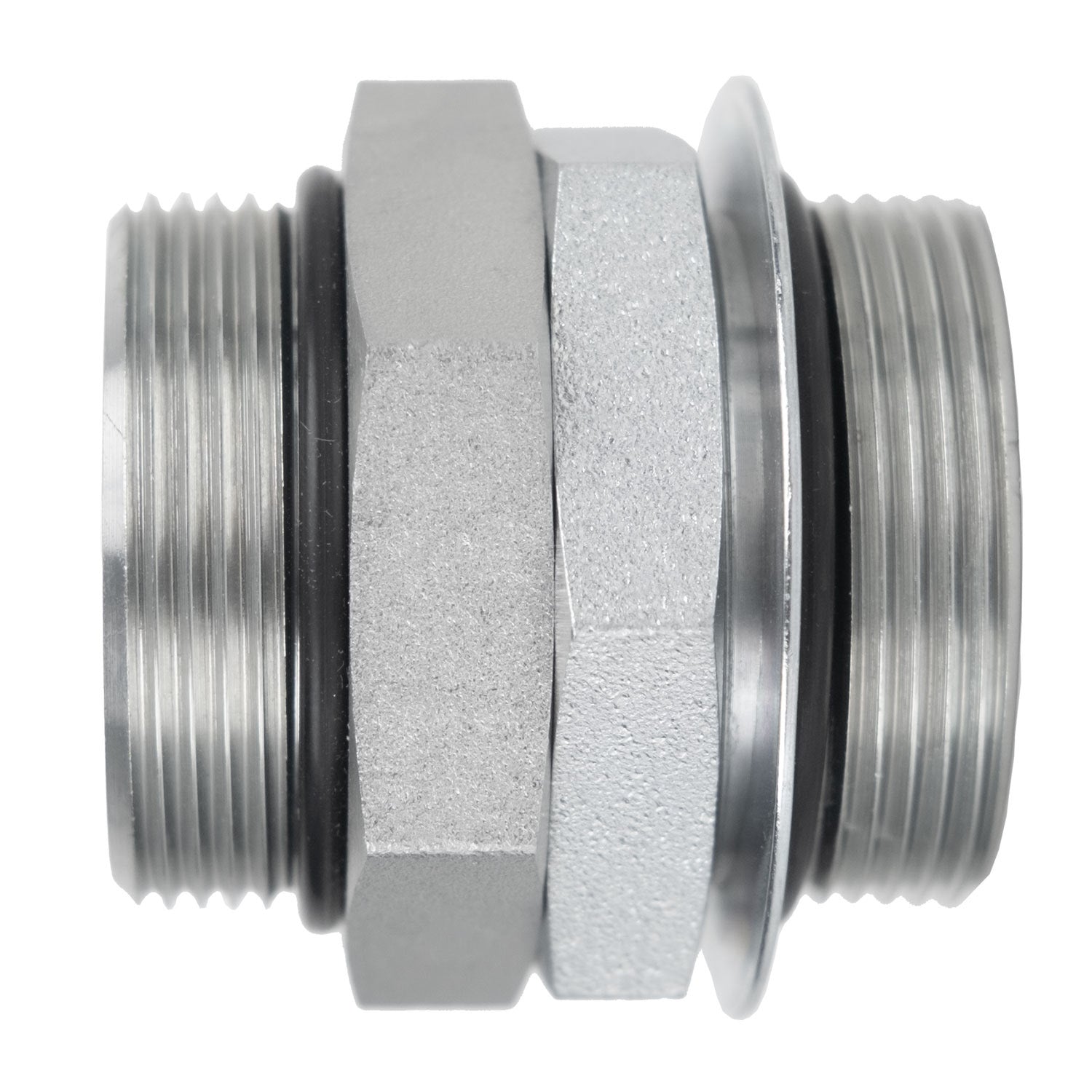6403AO8 by Midland | Hydraulic Adapter | Adjustable O-Ring Hex Nipple | 1/2" Male Adjustable O-Ring Boss x 1/2" Male Adjustable O-Ring Boss | Steel