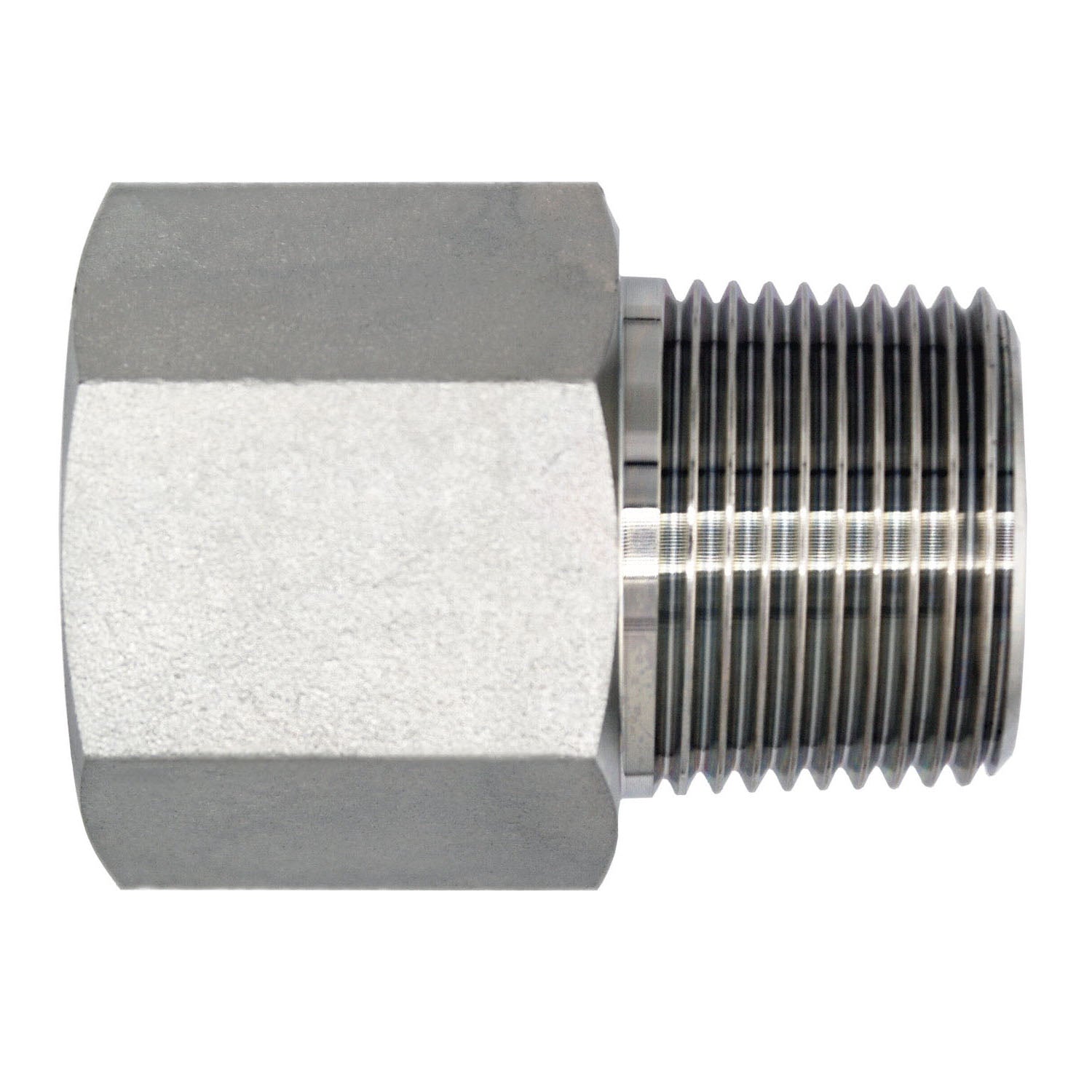 704088 by Midland | Hydraulic Adapter | 1/2" Female NPT x 1/2" Male BSPT | Steel