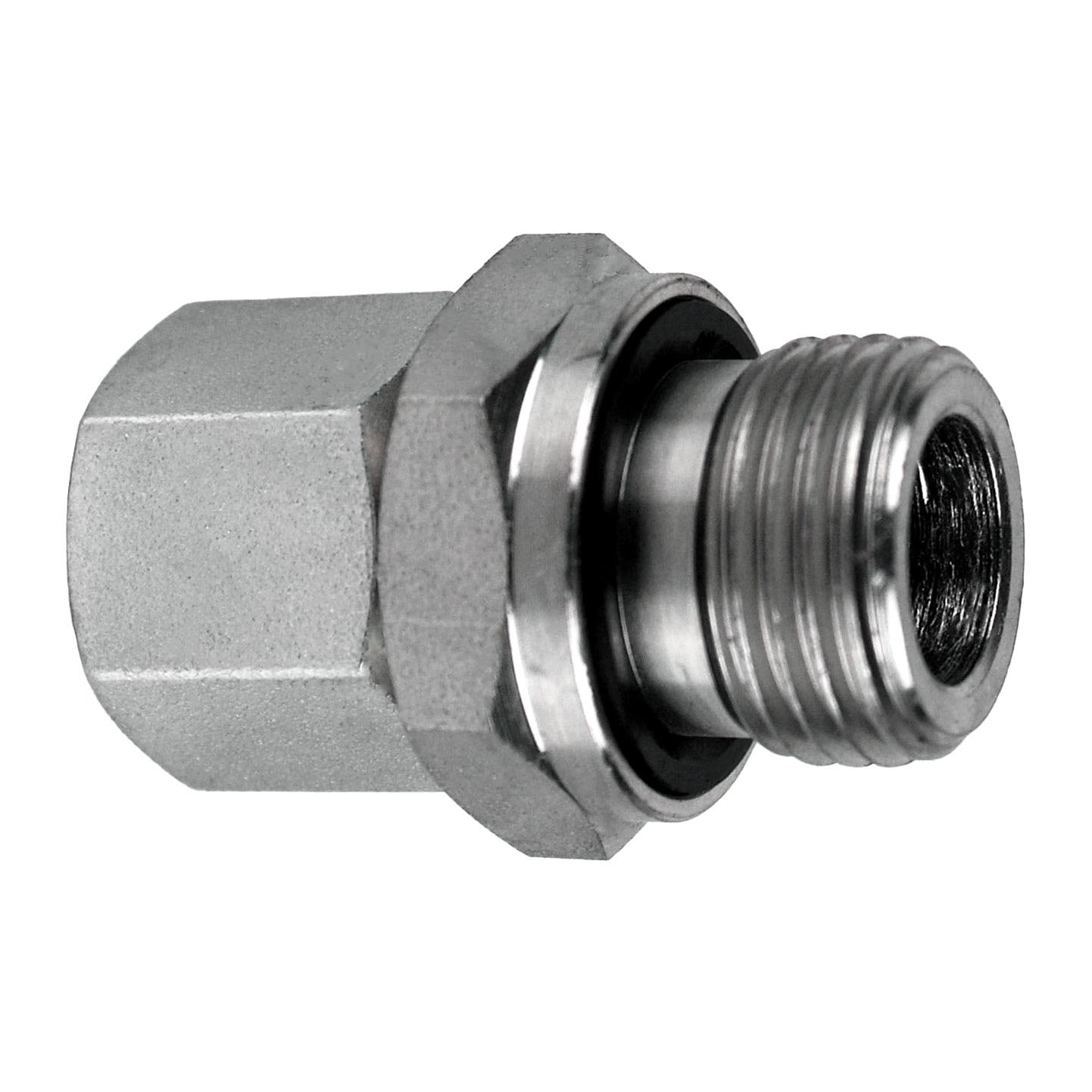 D7505-SP-L12-08-ED by Midland | Hydraulic Metric Compression Fitting | Female Standpipe DIN to Male BSPP Adapter | Light | L12 Tube OD x 1/2" Male BSPP | Steel