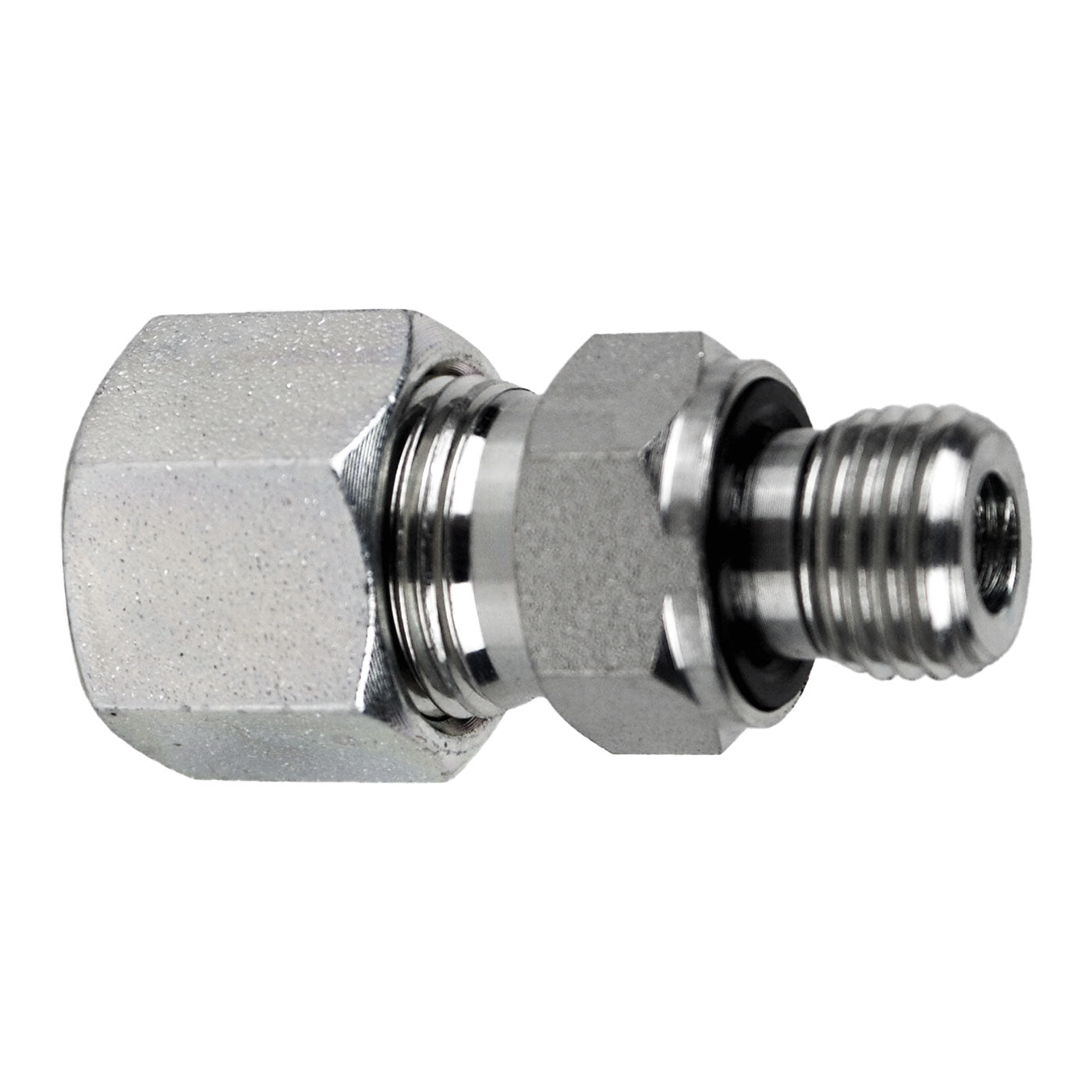D8400-L08-22-ED by Midland | Hydraulic Metric Compression Fitting | DIN to Male Metric | Light | L08 Tube OD x M22x1.5 Male Metric | Steel