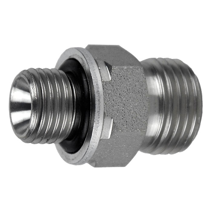 FS7012-06-04 by Midland | Hydraulic Adapter | 3/8" Male O-Ring Face Seal x 1/4" Male BSPP | Steel