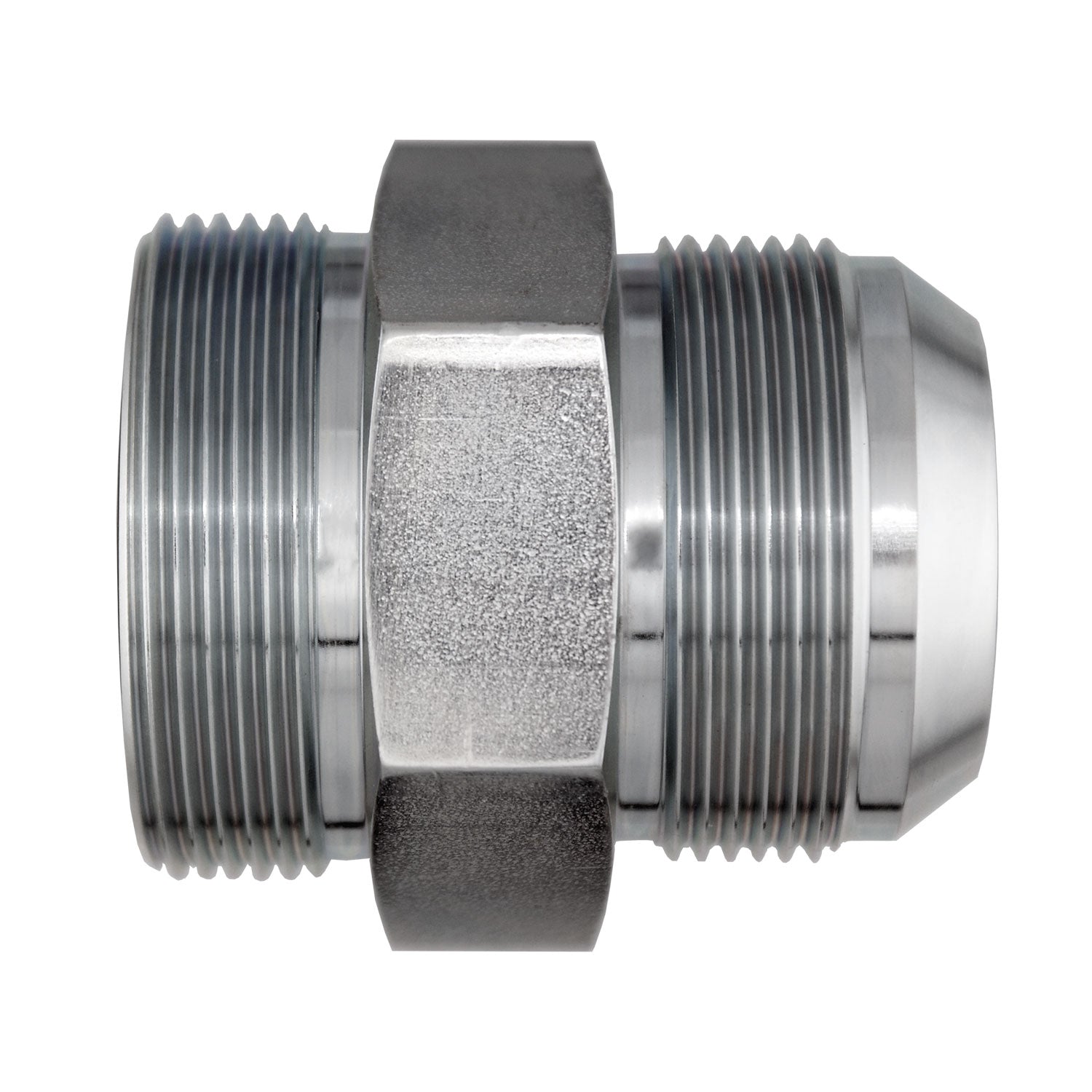 FSO24022424 by Midland | Hydraulic Adapter | 1-1/2" Male O-Ring Face Seal x 1-1/2" Male 37° JIC | Steel